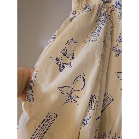 NWT Lucky Brand Beige Acropolis Printed Pull On A-Line Skirt Womans Size XL - Picture 4 of 8